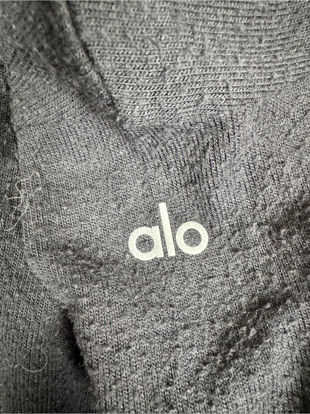 Alo Yoga Crewneck Long Sleeve Lightweight Sweater Black Women’s XL - Picture 2 of 4